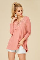 
              Lace Tie Up Blouse
            