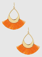 Tassel Teardrop Metal Earrings