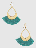 Tassel Teardrop Metal Earrings