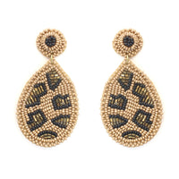 Tan Cami Leopard Earrings