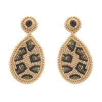 Tan Cami Leopard Earrings
