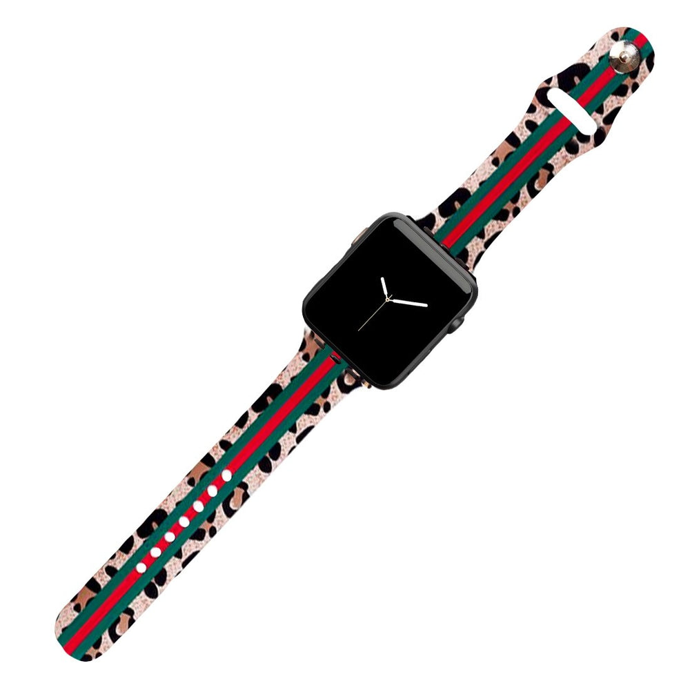 Designer Stripe Leopard Watch Band